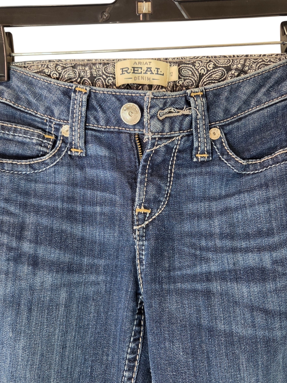 Ariat Dark Indigo Flare Jeans. Size 12 - Picture 4 of 11
